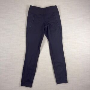 Athleta Peak Hybrid Fleece Tight Black High Rise Leggings Small Petite 530634
